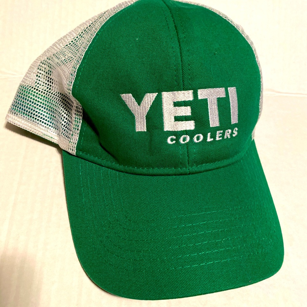 YETI Coolers Green Adjustable Logo Mesh Hat